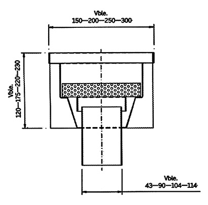 Industrial drain SFC with base exit 